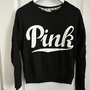 🔥VS Pink black crew neck